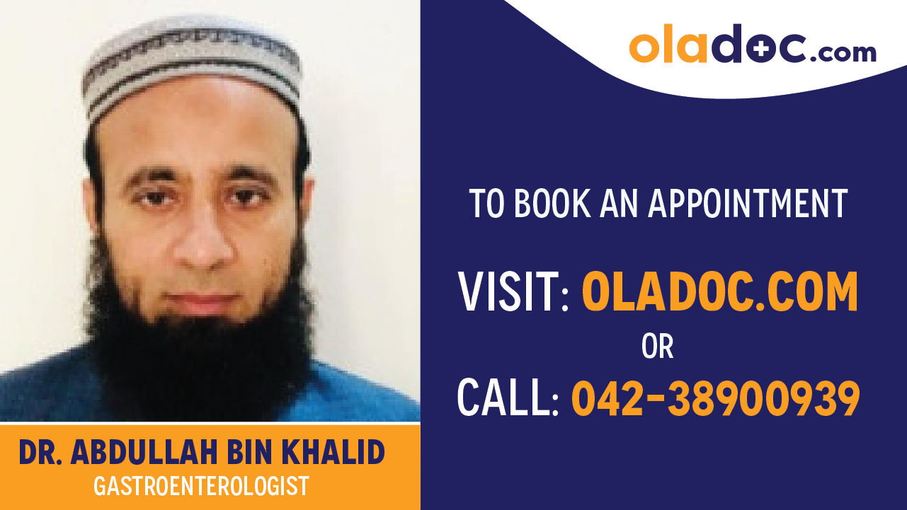 Book appointment with Dr. Abdullah Bin Khalid-best Gastroenterologist in Karachi